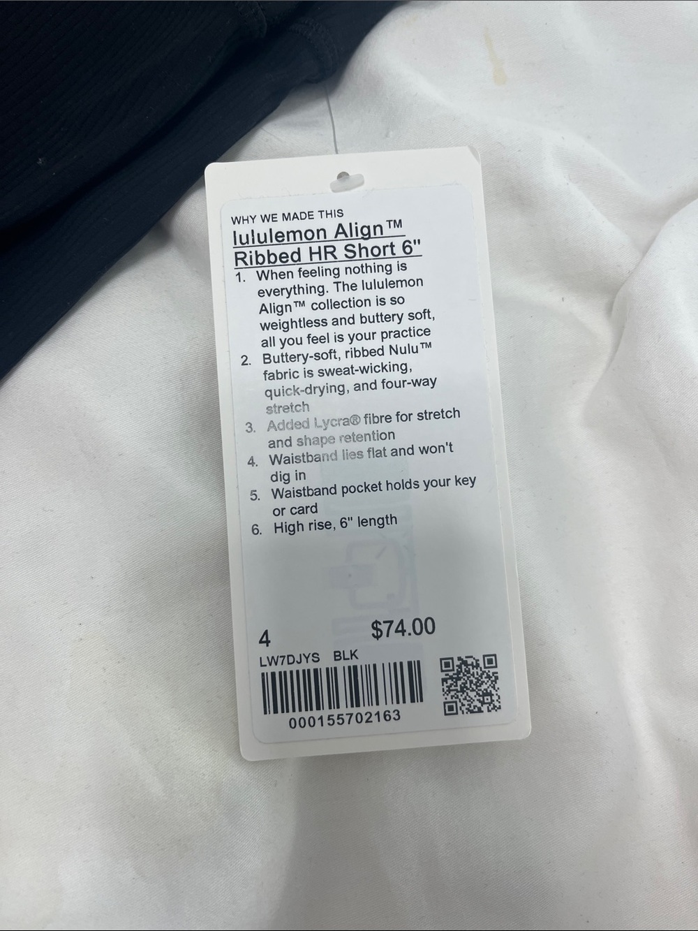 lululemon athletica Black Ribbed High-Rise Bike Shorts